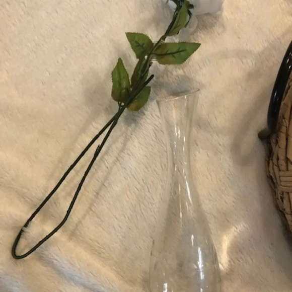 Set 2 etched glass vases - Picture 4 of 4